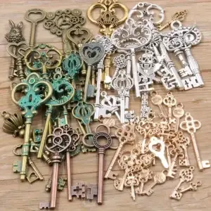 Vintage sleutels en clip