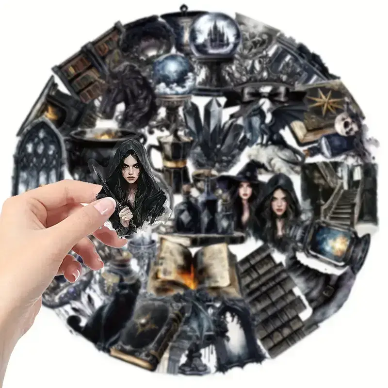 Transparante stickers magisch zwart