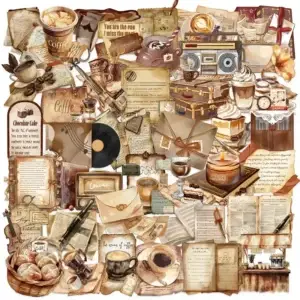 Transparante Stickers Retro Cafรฉ