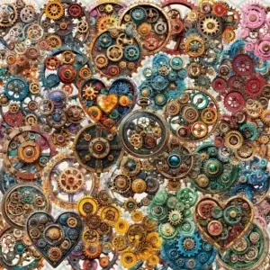 transparante stickers steampunk tandwielen