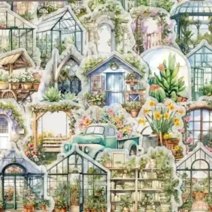 Transparante stickers tuinhuis & garden