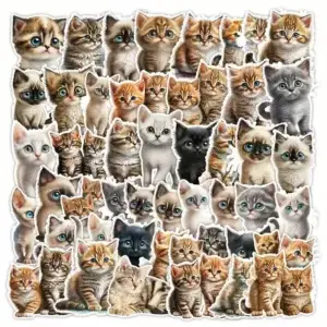 Katten Stickers โ Schattige Kittens | 10 stuks per zakje