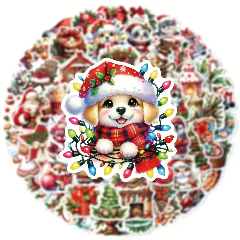 Kerstmis Stickers โ 10 stuks per zakje | Scrapbooking, Cadeaus & Journaling - Afbeelding 3