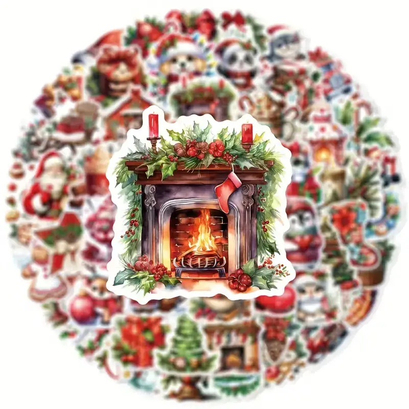 Kerstmis Stickers โ 10 stuks per zakje | Scrapbooking, Cadeaus & Journaling - Afbeelding 4