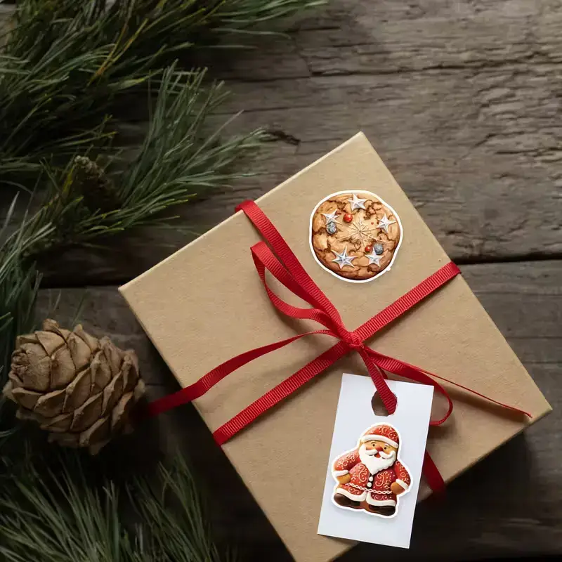 Kerst Gingerbread Stickers โ Set van 10 | Scrapbooking & Cadeau Decoratie - Afbeelding 3