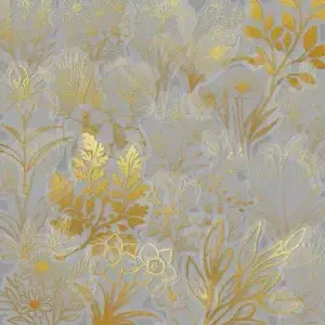 Transparante Stickers โ Gouden Bloemen (10 stuks)