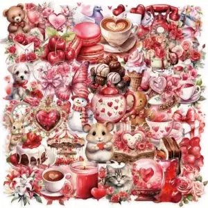 Transparante stickers thema liefde