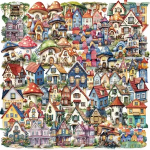 transparante stickers sprookjeshuisjes