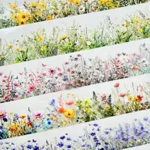 PET Tape โ Bloemenweide Collectie (6 varianten)