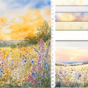 Bloemenvelden in ochtendlicht 15x15