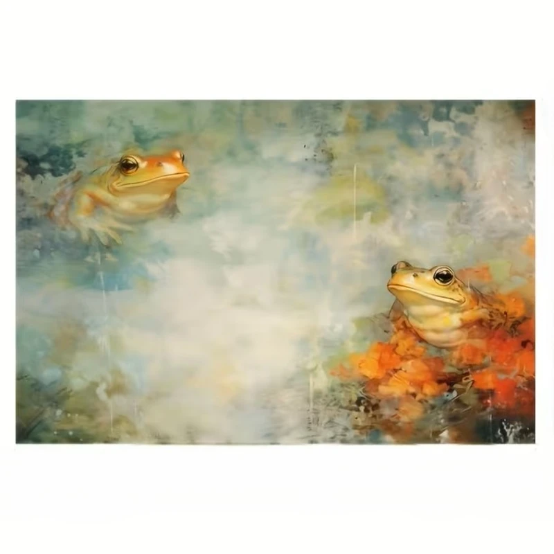 A5 Decoratief Papier – Kikkers & Moeras (8 stuks) - Afbeelding 3