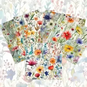 Wilde bloemen decoratief papier